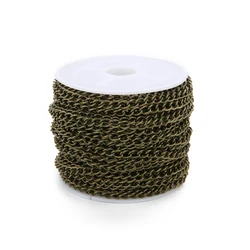 Elegant Gold and Rose Gold Chain for DIY Jewelry Making - 10 Yards, Multiple Sizes (Antique Bronze)