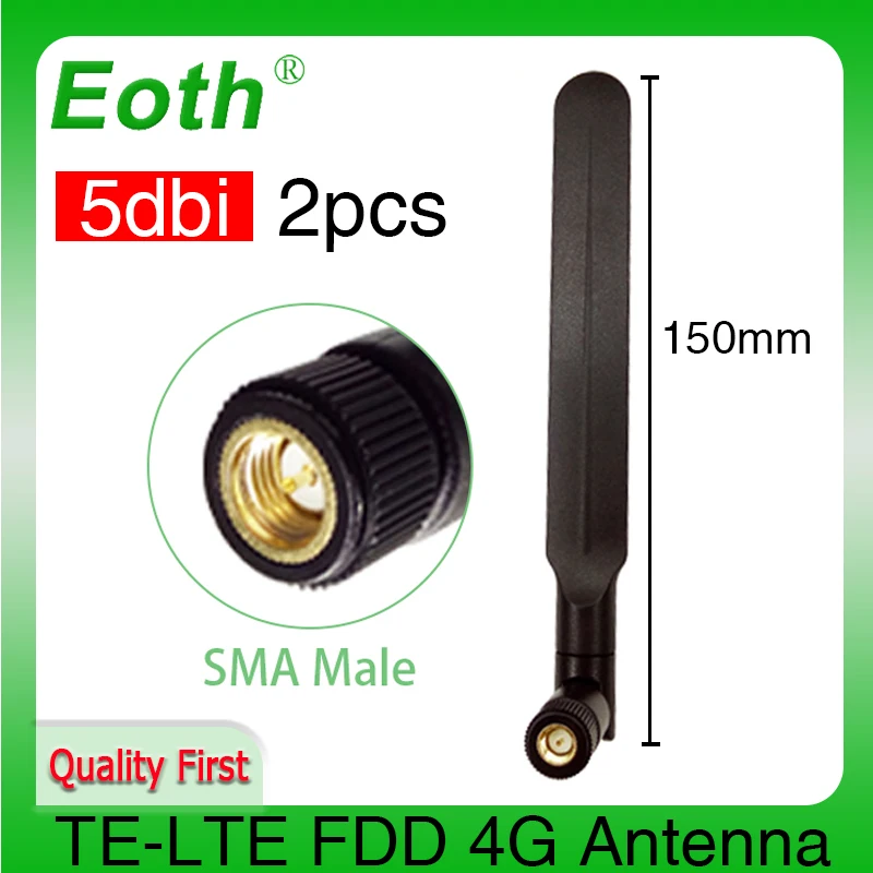 2pcs 4G lte antenna 5dbi SMA Male Connector Plug antenne router external repeater wireless modem antene Eoth