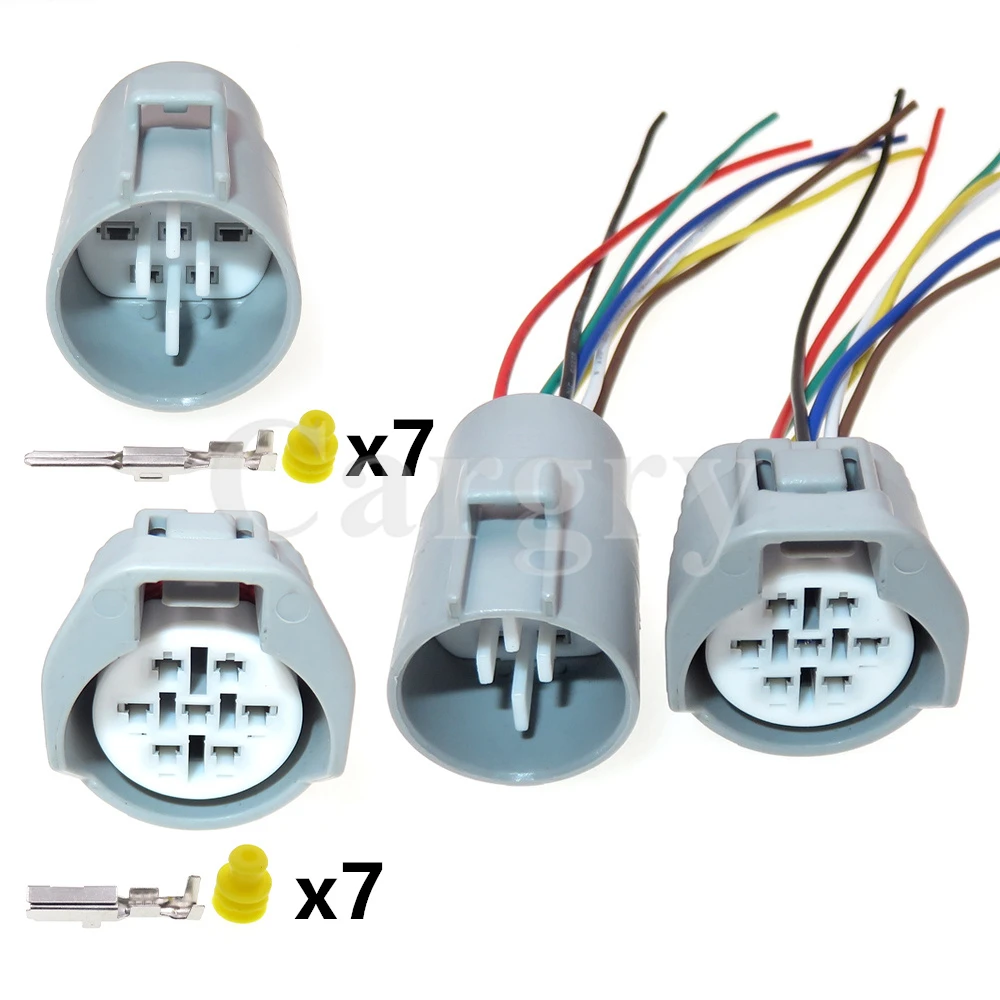 1 Set 7P 6189-0127 6188-0067 Automobile Starter Headlight Electric Wire Socket for Toyota Camry Lexus