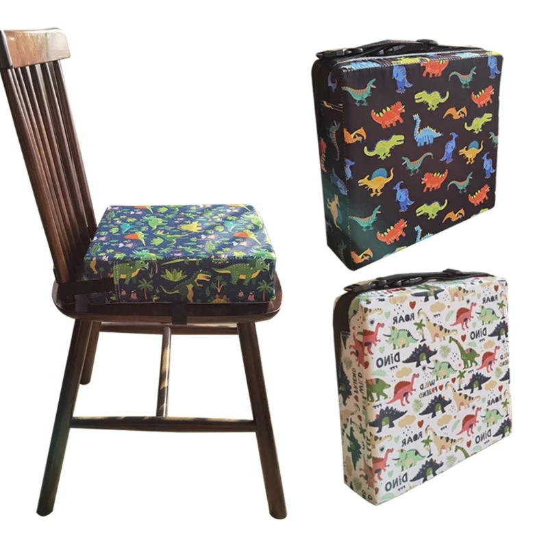 Portable Toddler Booster for Dining Table Non Slip Bottom Dining Chair Booster Cushion Detachable Cover for Infant