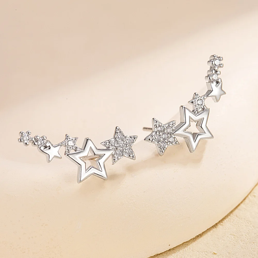 Luxury Designer 925 Sterling Silver Butterfly Stud Earrings - Elegant Hypoallergenic Jewelry
