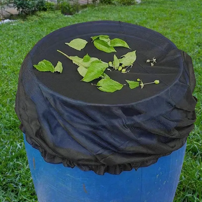 60/90/100CM Mesh Cover Netting for Rain Barrels Water Collection Buckets Cover Water Tank Protection Garden Supplies rain barrel cover