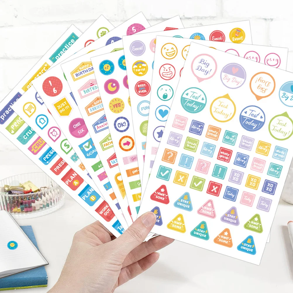 

Scrapbook Decals Journal Supplies DIY Craft Stickers Background Daily Decorative Diary Planner Accessories
