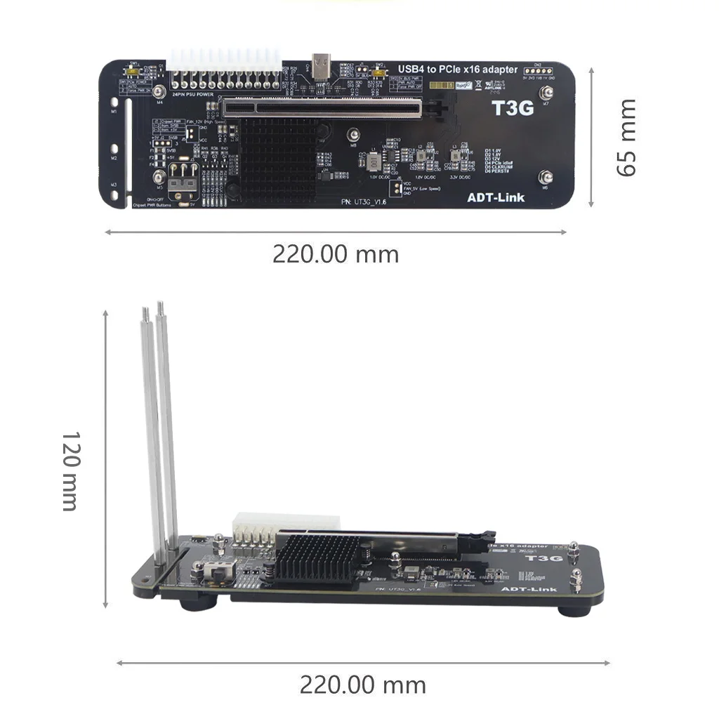 ADT UT3G for NUC ITX STX Notebook PC Graphics Card External USB4