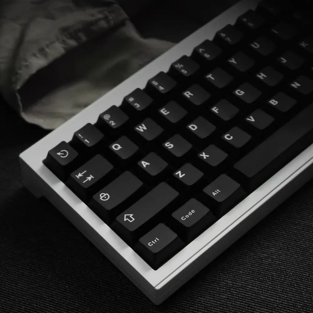 Abs Double Shot Keycaps Grupo Preto Branco Cinza Lightproof Key Caps Perfil Cereja Wob Bow Keycap para Teclados de Switch mx 121 Teclas - Imagem 5