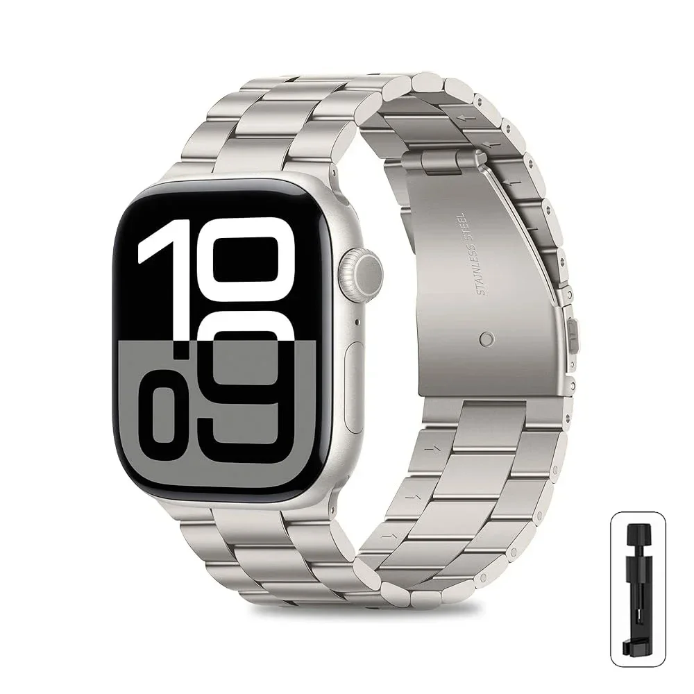 ตัวเลือกสินค้า สายสแตนเลส Apple Watch รุ่น Premium สีเงิน