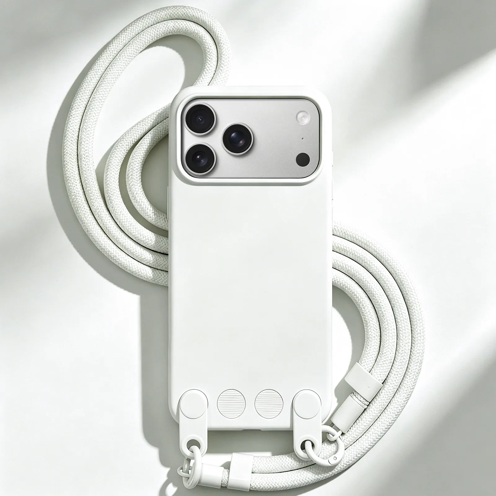 Elegant Crossbody Long Lanyard Phone Case with Skin-Touch Anti-Fall Liquid PC Cover