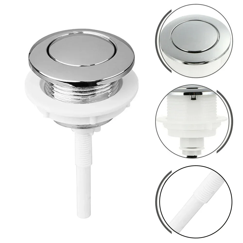 YTOM Bathroom Toilet Water Tank Rund Valve Rods Push Button Single Flush Button Water Saving for Cistern Bathroom Toilet Accessories