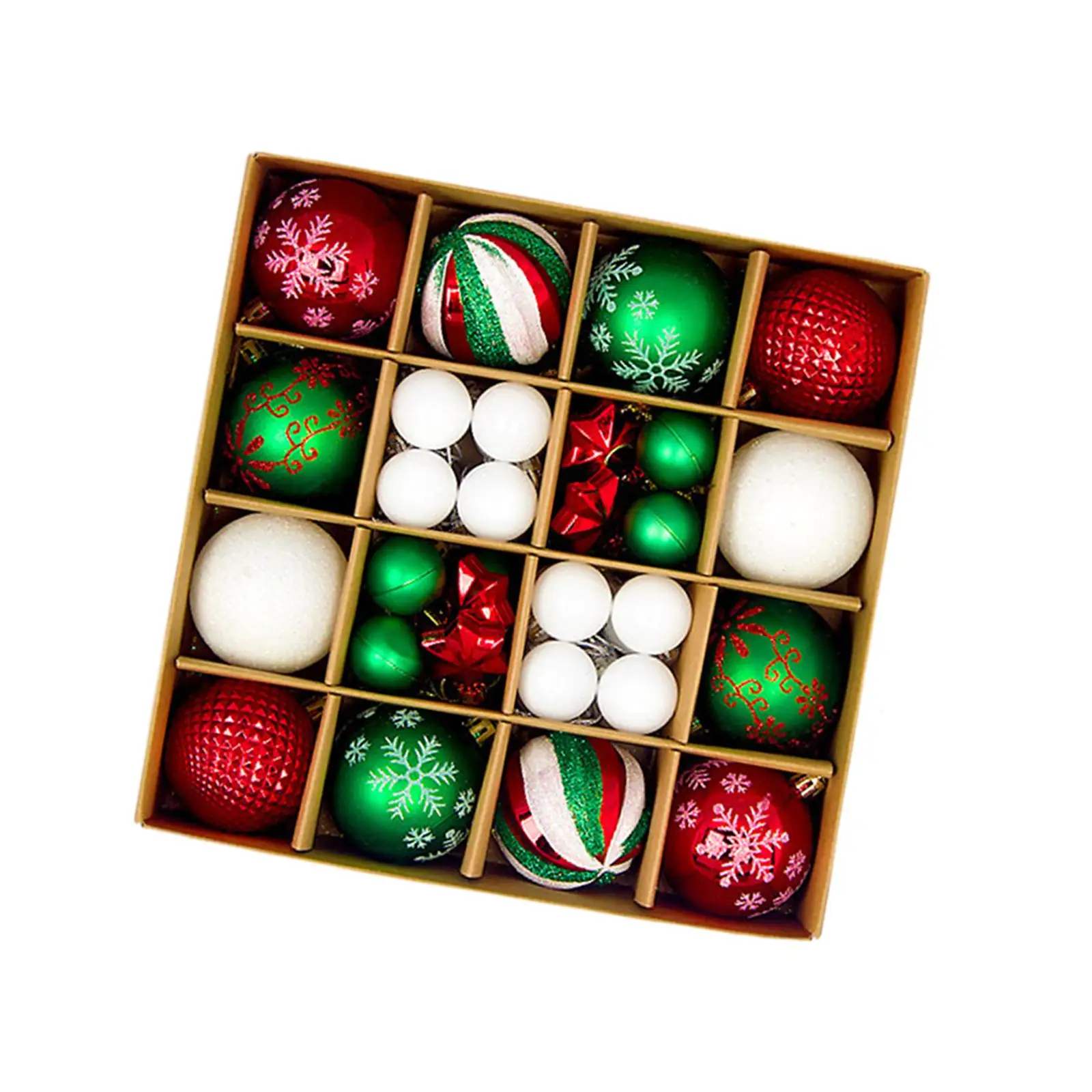 thumbnail image 1 of Juego de adornos festivos para árbol de Navidad: decoración navideña brillante, 1 of 5