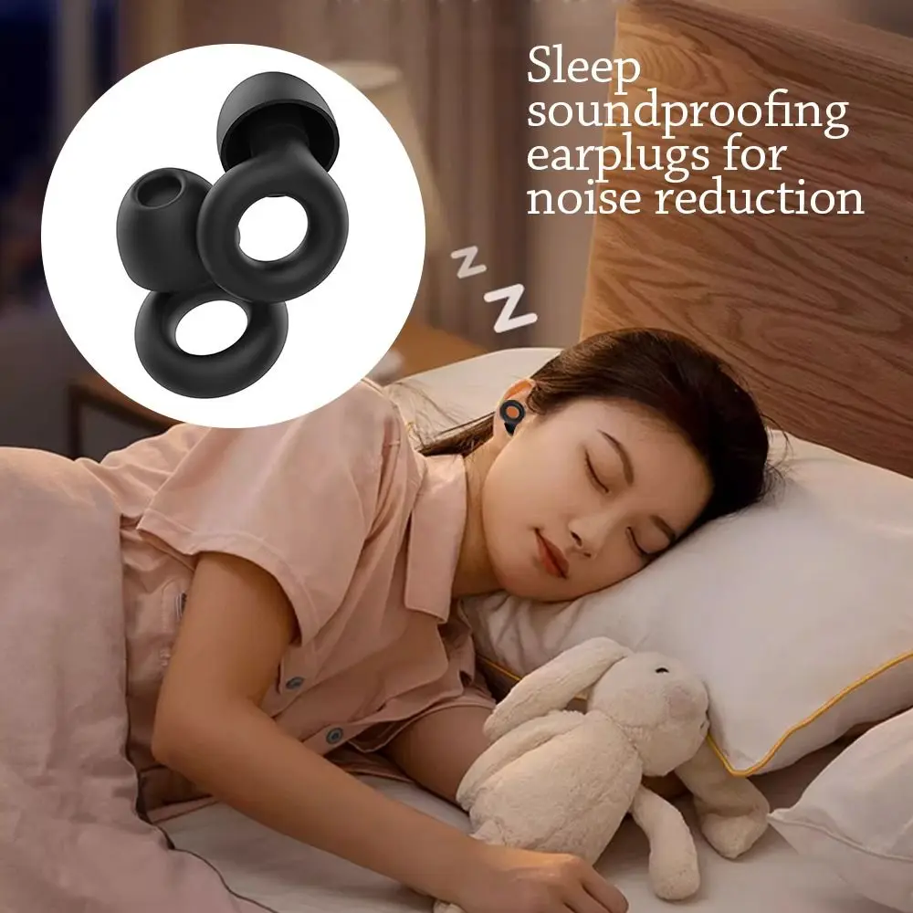 

NEW Silicone Earplug Sleep Noise Ear Plug Canceling Noise Reduction Supplies Soundproof Noise Canceling Ear Plugs