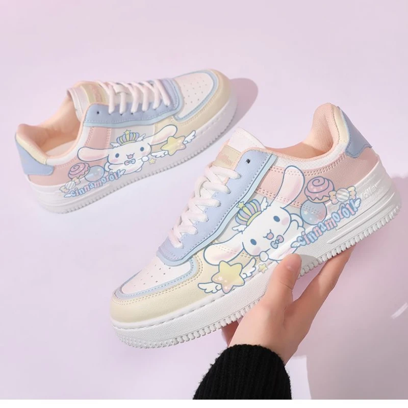 Sanrios Cinnamoroll Kuromi My Melody Sneakers Anime Cute Cartoon Flat Shoes Kawaii Casual Shoes Light Comfortable Breathable - AliExpress