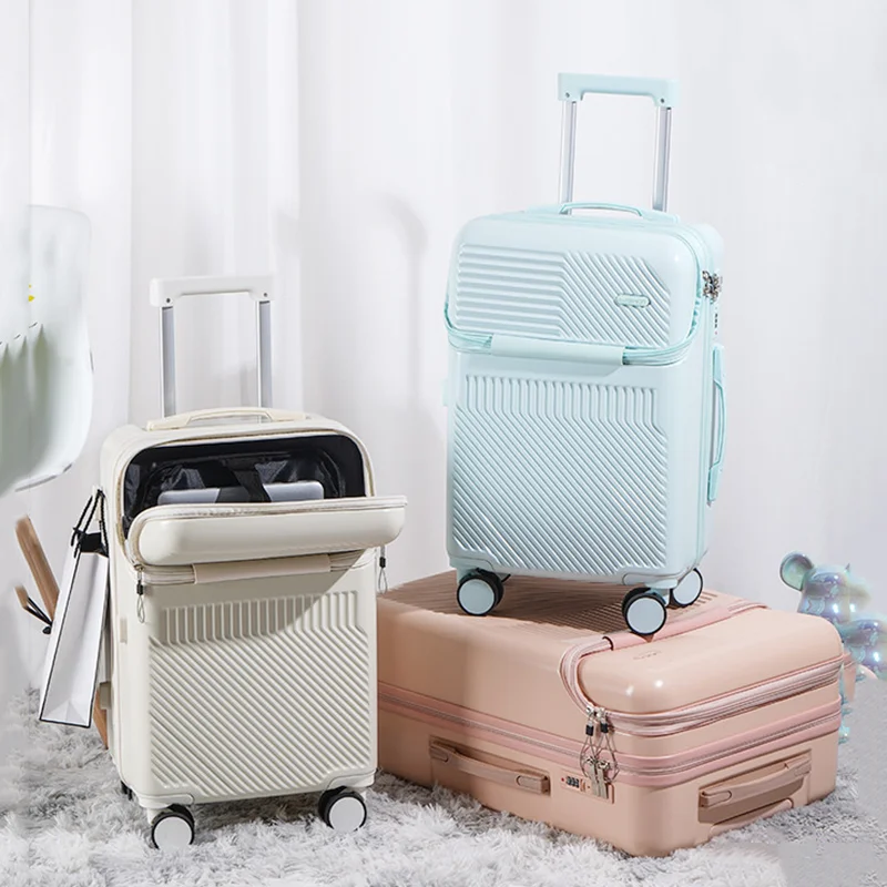 

Luggage Multifunctional front Open lid pull bar box Boarding box Male Combination box Female 20/28 "travel case bag