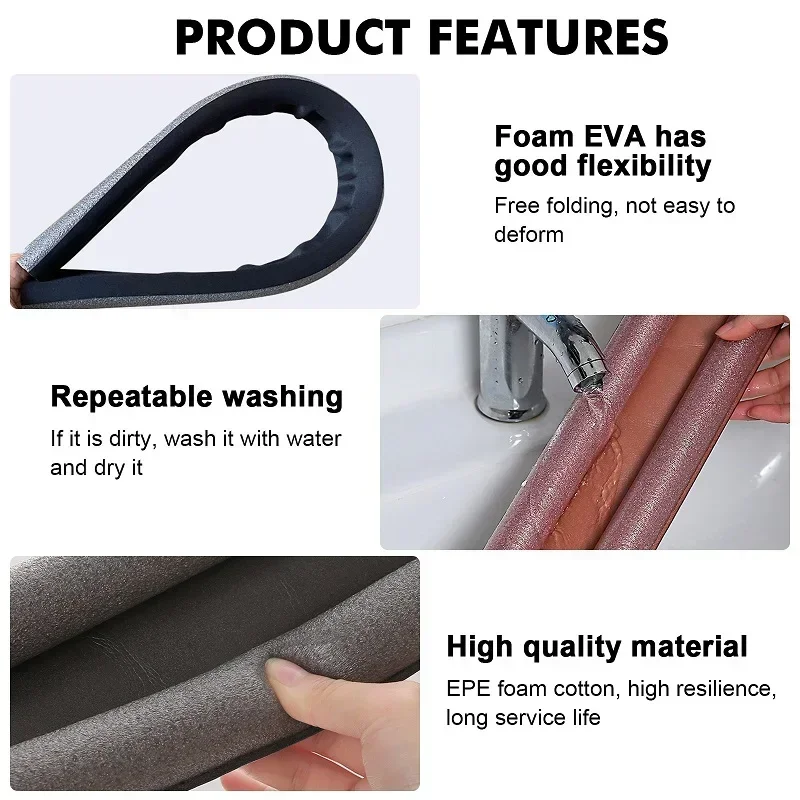 Door Bottoom Seal Strip Flexible Wind Reduction Stopper Under Door Sealing Blocker Door Weatherstrip Sound Proof Wall Panels