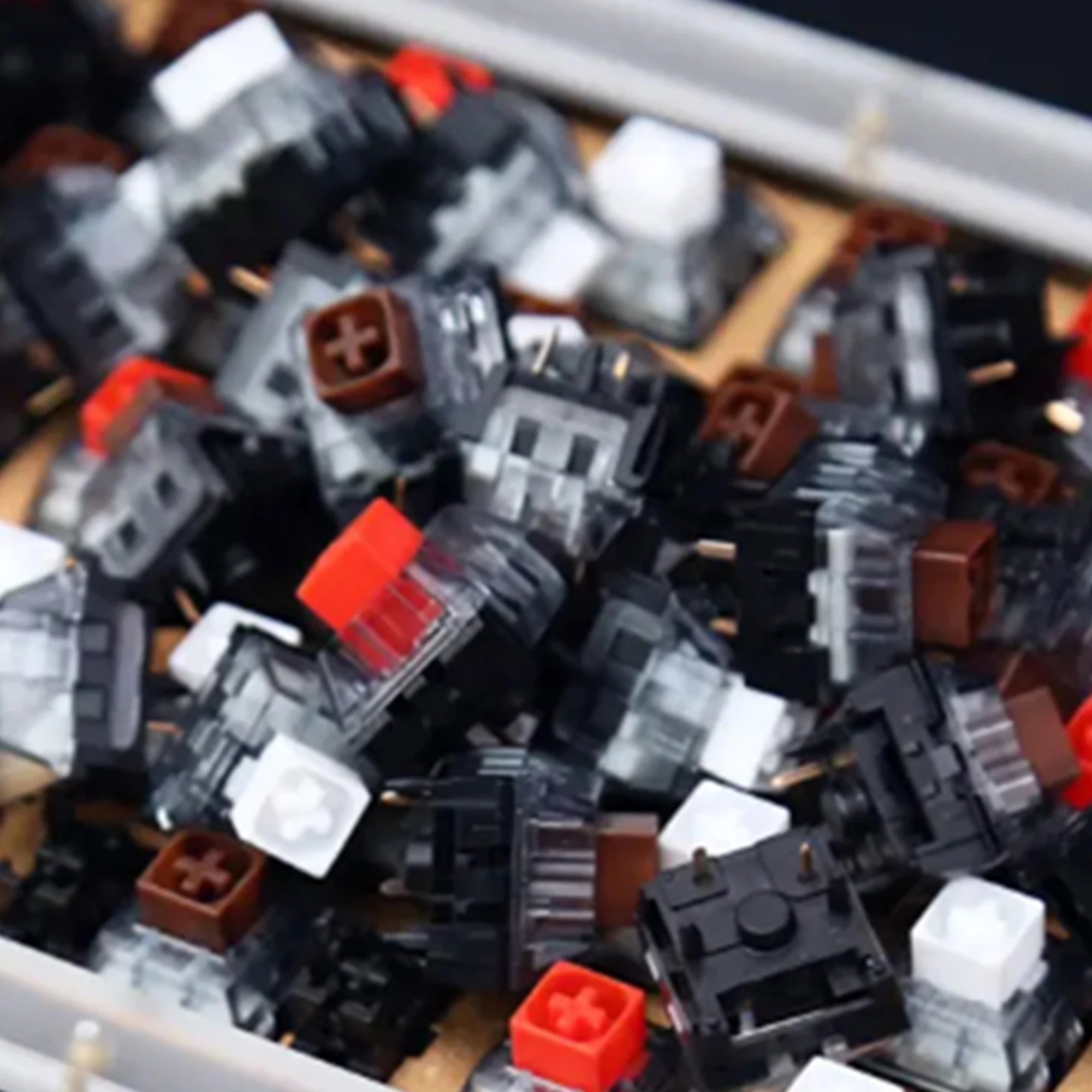 Kailh Box White V2 Clicky Mechanical Keyboard Switches - Pre-Lubed, Waterproof, 5-Pin, 45gf Actuation, Pack of 60