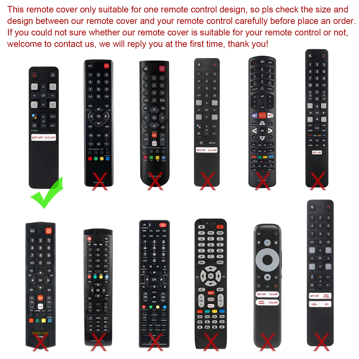 Voice Remote Control Protective Case for TCL Android 4K Smart TVs