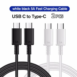 Super Fast Charging PD 45W USB Type C Data Cable - 1m (Black and White)