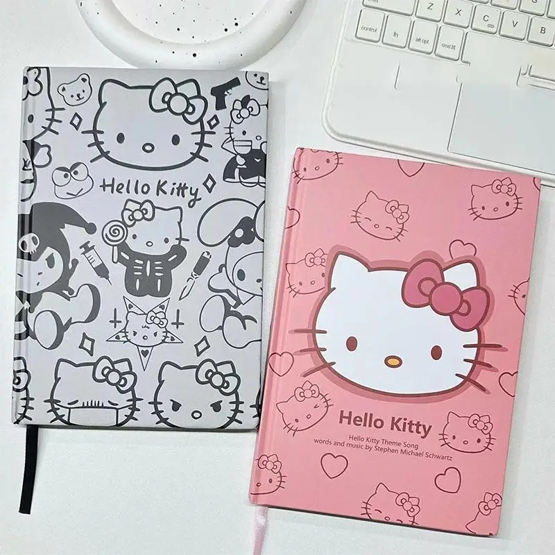 

Kawaii Cute Sanrio Hellokitty блокнот учебный блокнот утолщенная книга для встреч минут для студентов милая девушка