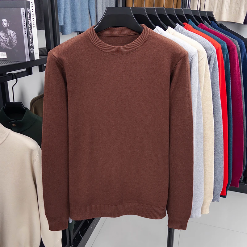 Men's Thick Knit Pullover Sweater, Casual Crew Neck Winter Sweater Sc884929a1b174c9283a05bfc4cf4a8c5w
