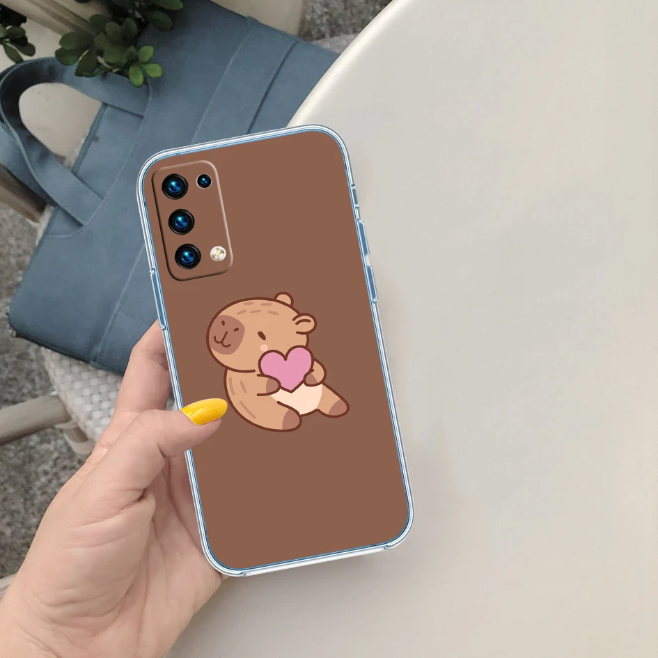 Cartoon Capybara Soft Shell Transparent Phone Case