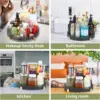 Makeup Perfume Organizer, 360° Rotating Vanity Storage Box Tray Spinning Cosmetics Organizer for Dresser Bathroom Countertop 5