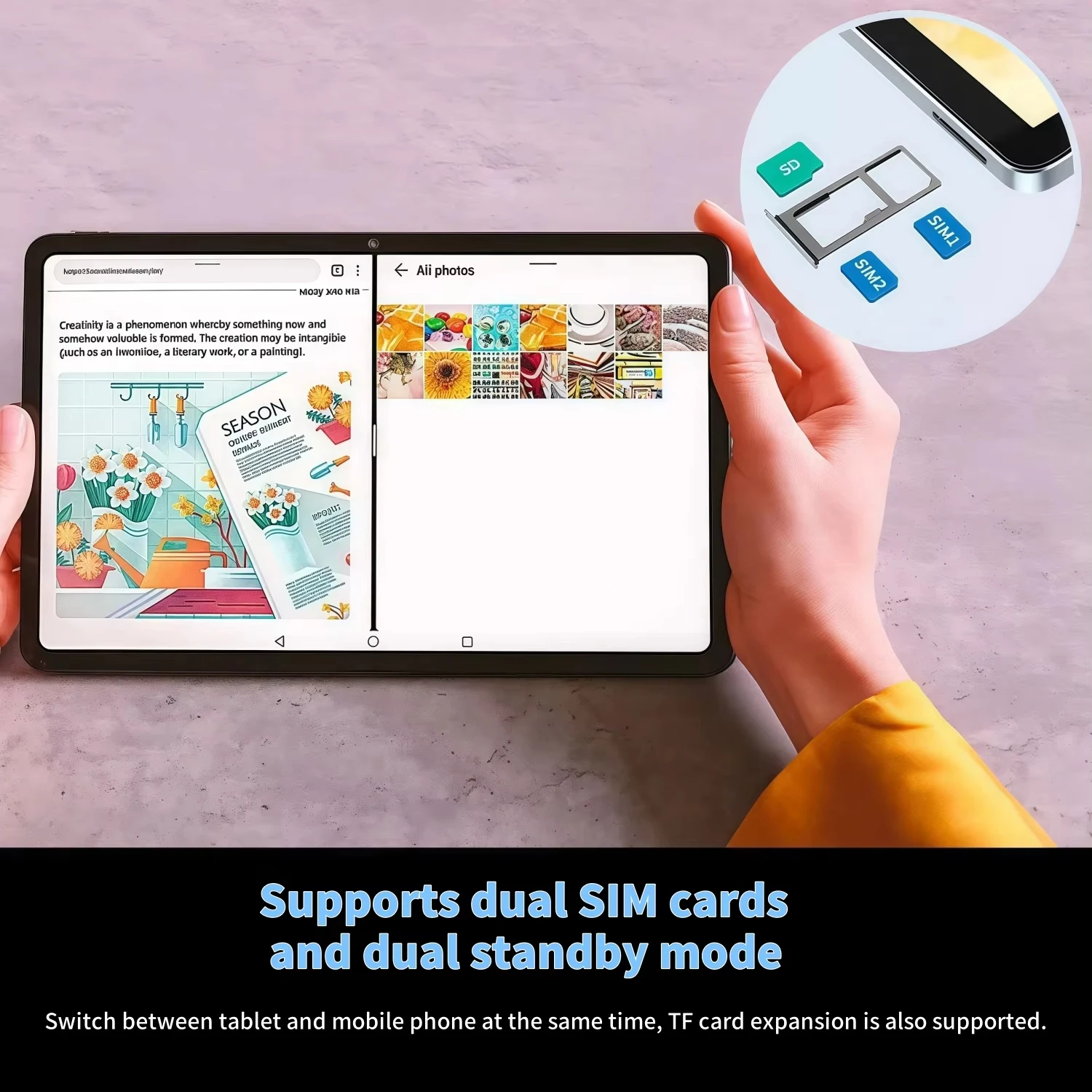 Tablette PC Android 14 Pad 7S Pro Édition Globale 2026, Snapdragon 8 Gen 2, Tablette 5G Originale HD 4K, 22 Go + 2 To, Double SIM WIFI GPS WPS