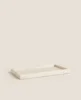 Wabi-Sabi Style Yellow Travertine Tray, Rectangular Beige Marble Stone Tray, Bathroom Ornament, Wholesale, 30x20x3cm 3