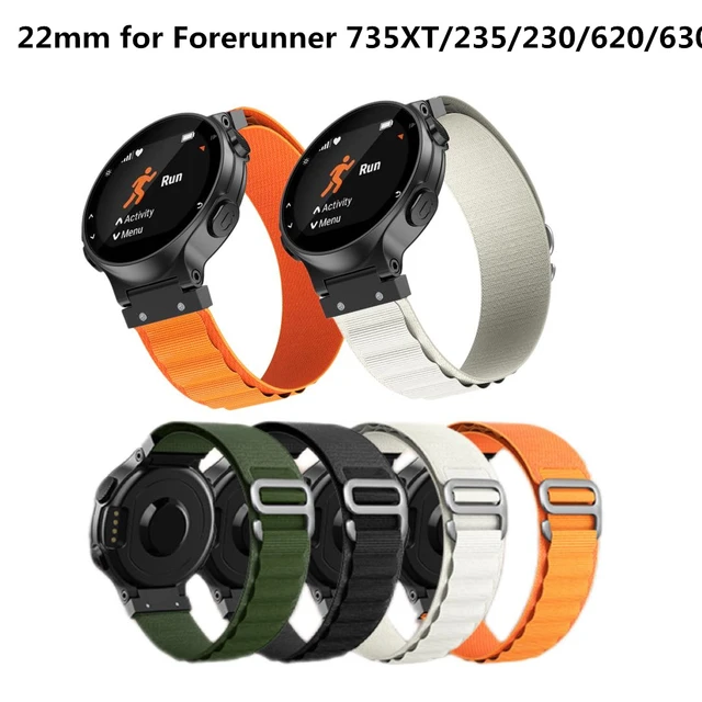 ANBEST-Correa de nailon de 22mm para Garmin Forerunner 235/735XT/630/620/230,  bandas de repuesto para Garmin Approach S6, pulsera de reloj - AliExpress