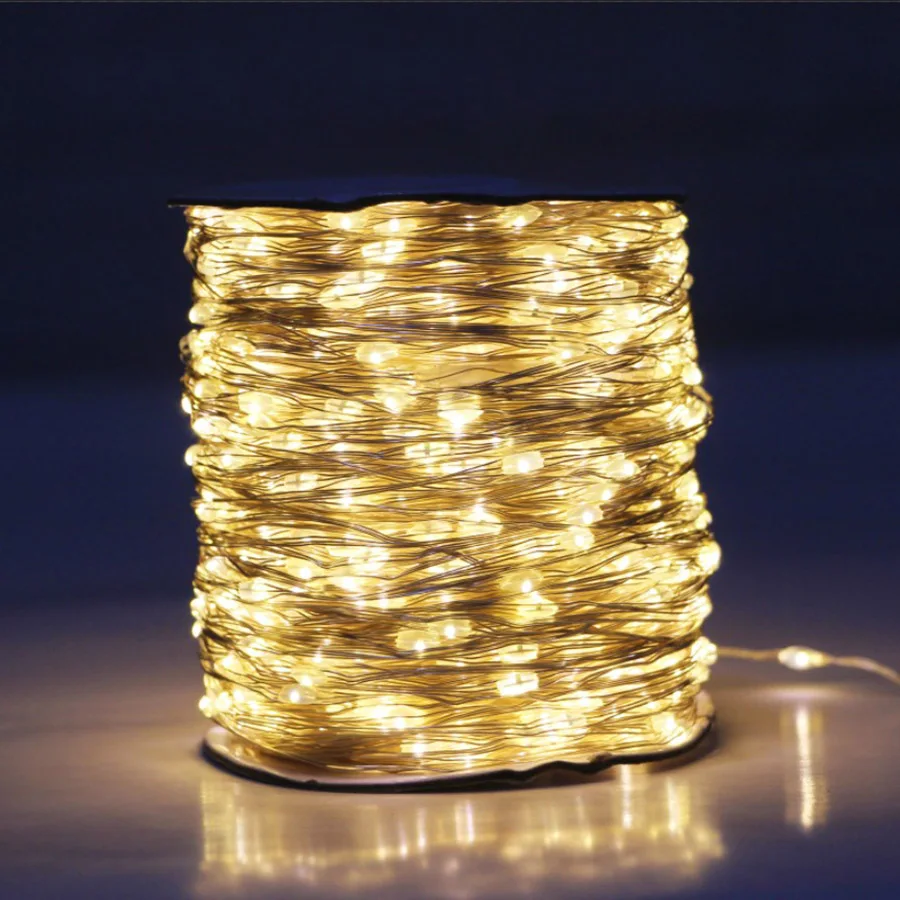 thumbnail image 1 of 50M 100M LED String Lights Silver Wire Fairy Lights Garland For Outdoor New Year Christmas Party Street Home Tree Decoration, 1 of 5