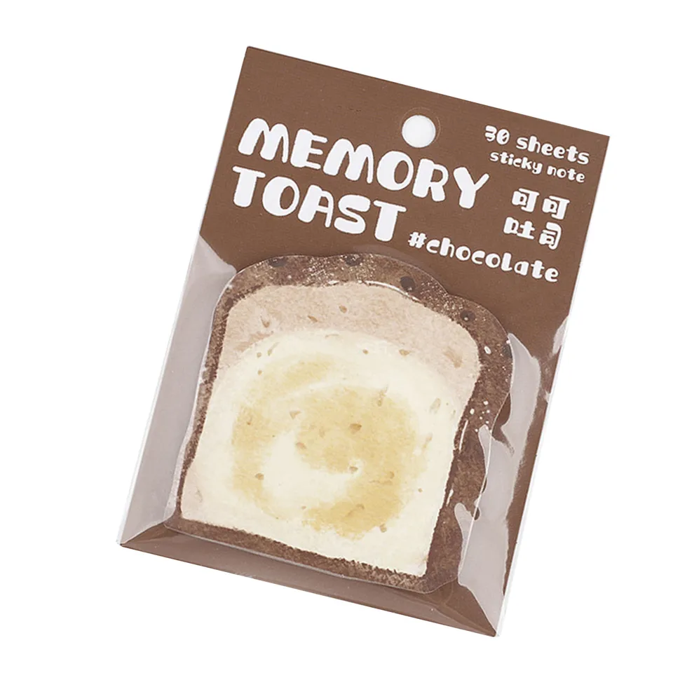 Cute Toast Bread Shaped Sticky Notes Pad