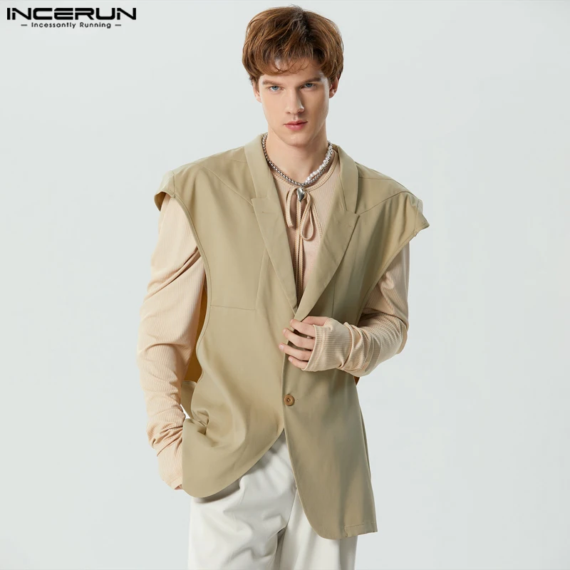 

INCERUN Tops 2023 American Style Stylish Men's Deconstruction Design Vests Casual Street Male Solid Well Fitting Waistcoat S-5XL