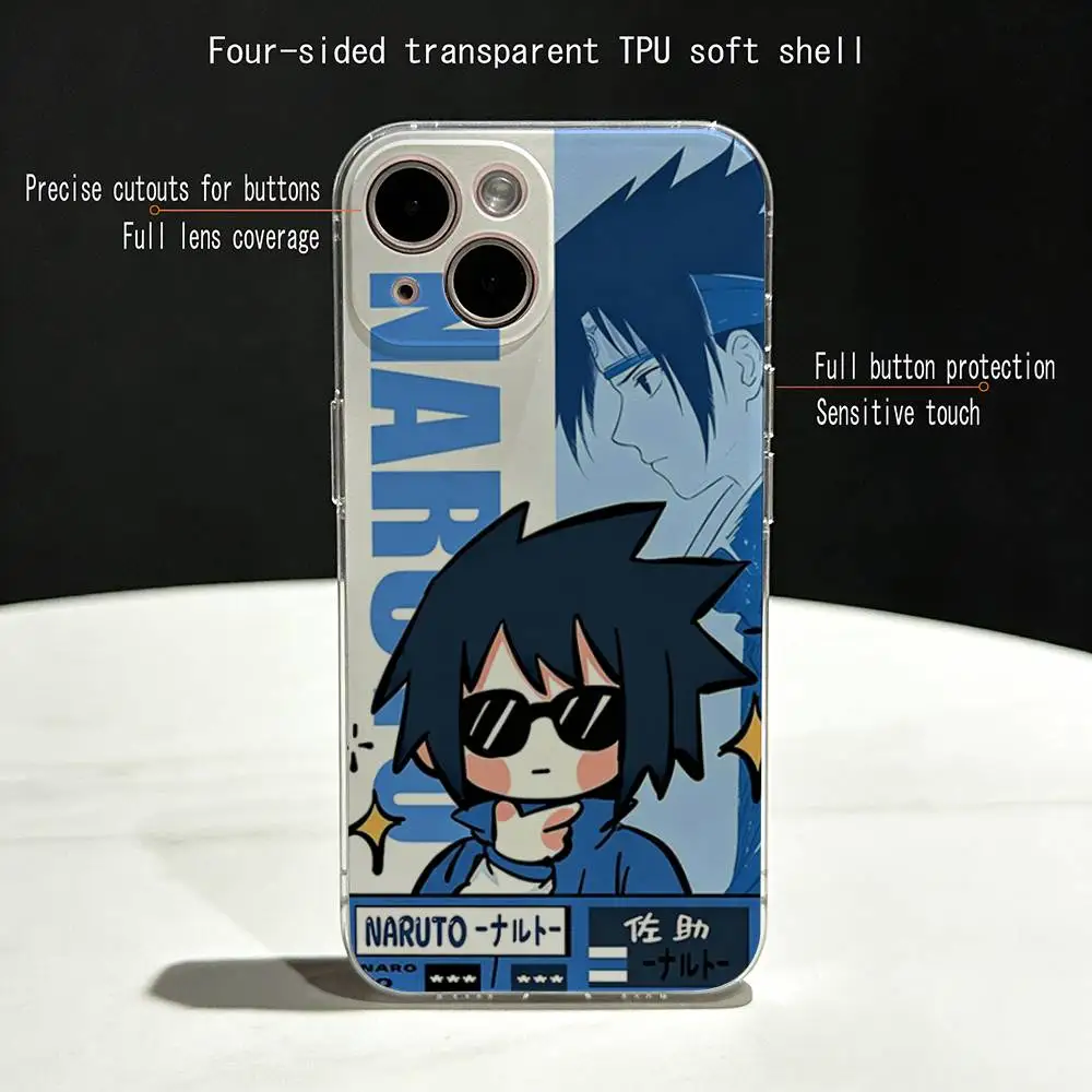 NARUTO Cute Cartoon Ultra Clear TPU Slim Lightweight Shockproof Phone Case Cover