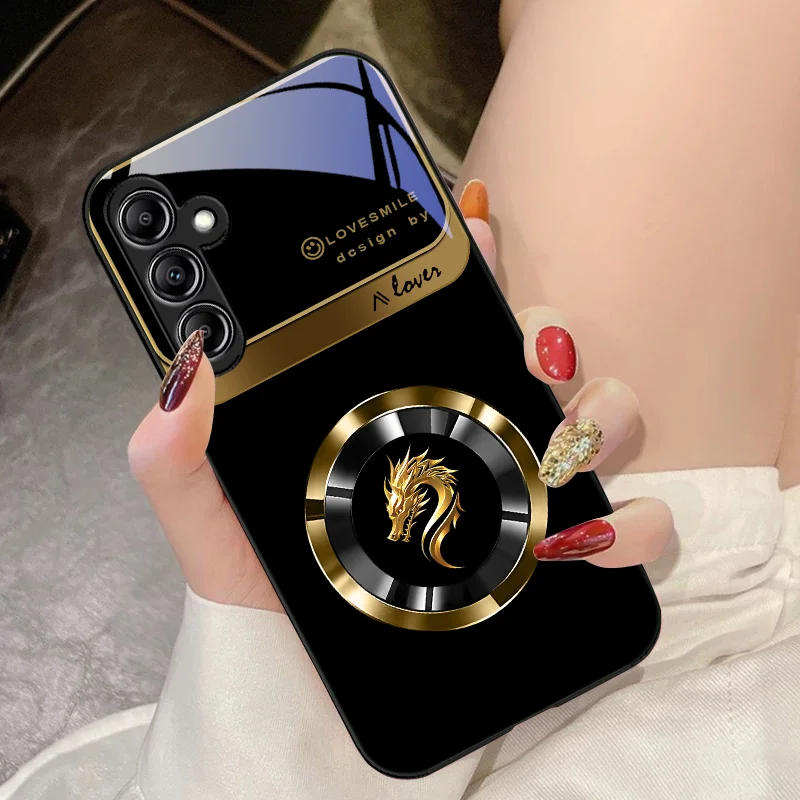 Elegant Ring Chinese Loong Glass Phone Case