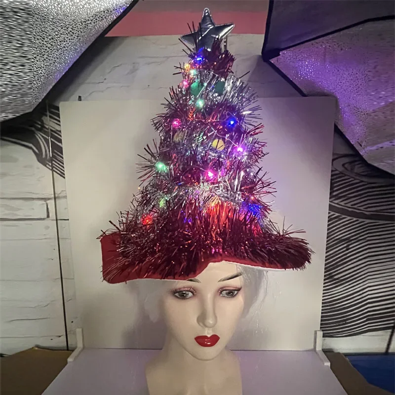 Glow Party Santa Hat for Adults and Kids' Christmas Dress-up Costume