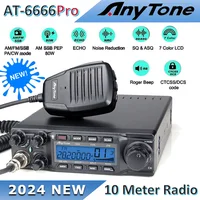 New AnyTone AT-6666 Pro 10 Meter Radio High Power 80W/50W Mobile Radio SSB(PEP)/FM/AM/PA/VOX/NRC Mode Long Range Two Way Radio 1