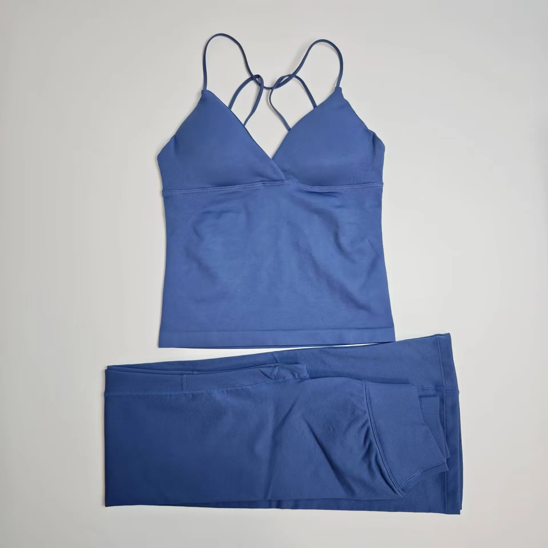 BLAZEMOVE Vision Spor Yelek ve Pantolon 2 Parça Yoga Seti Kadın Koşu Spor Spor Takım Elbise Nefes Çabuk Kuruyan Spor Kıyafetleri