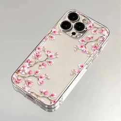 Cherry Blossom Pattern Transparent Phone Case - Redmi 10X Pro 5G (1)