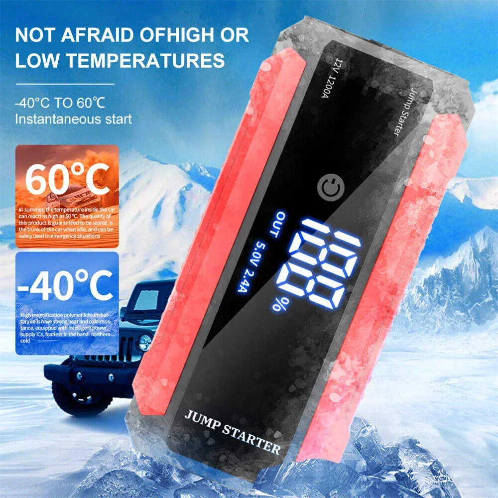 30000mAhCarJumpStarter1200A12VPortableEmergencyStartupCharger