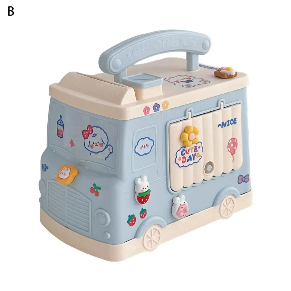 Useful Money Box Multipurpose Money Jar Vibrant Color Comfortable Handle Piggy Bank Toy Box Decoration