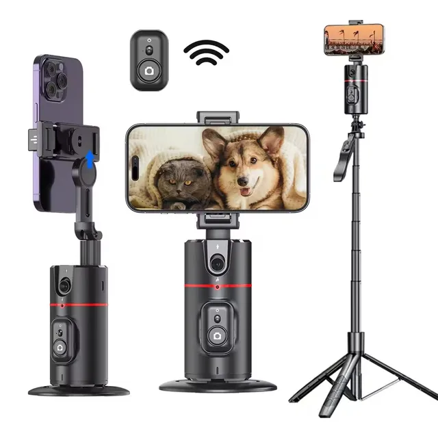 2025 NEW Gimbal Stabilizer Selfie Stick Foldable Wireless Tripod with Bluetooth Shutter Monopod for iPhone Android smartphone