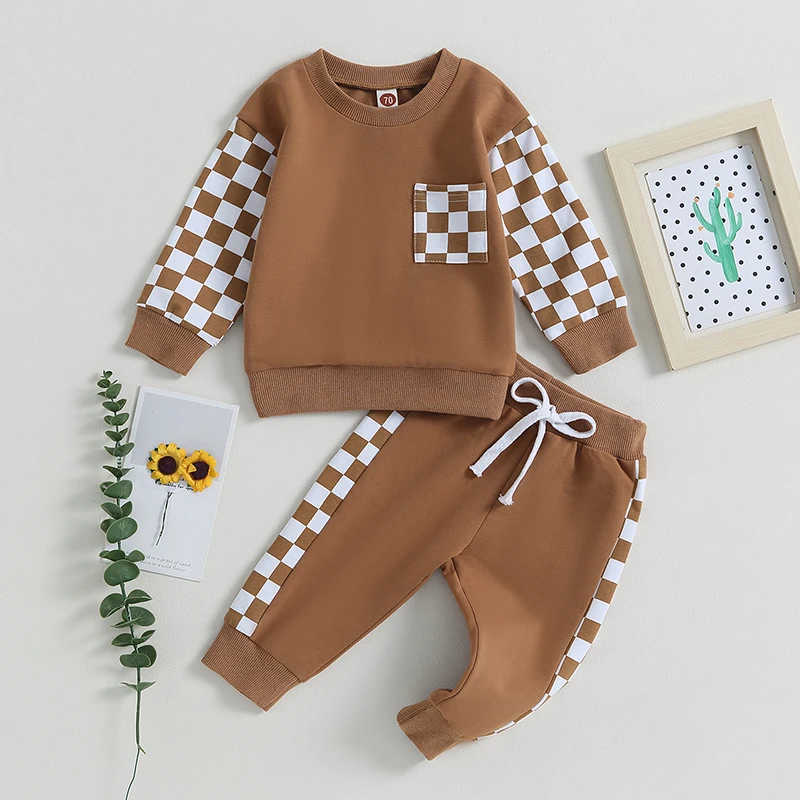 Checkerboard Baby Boy Outfit Set 2