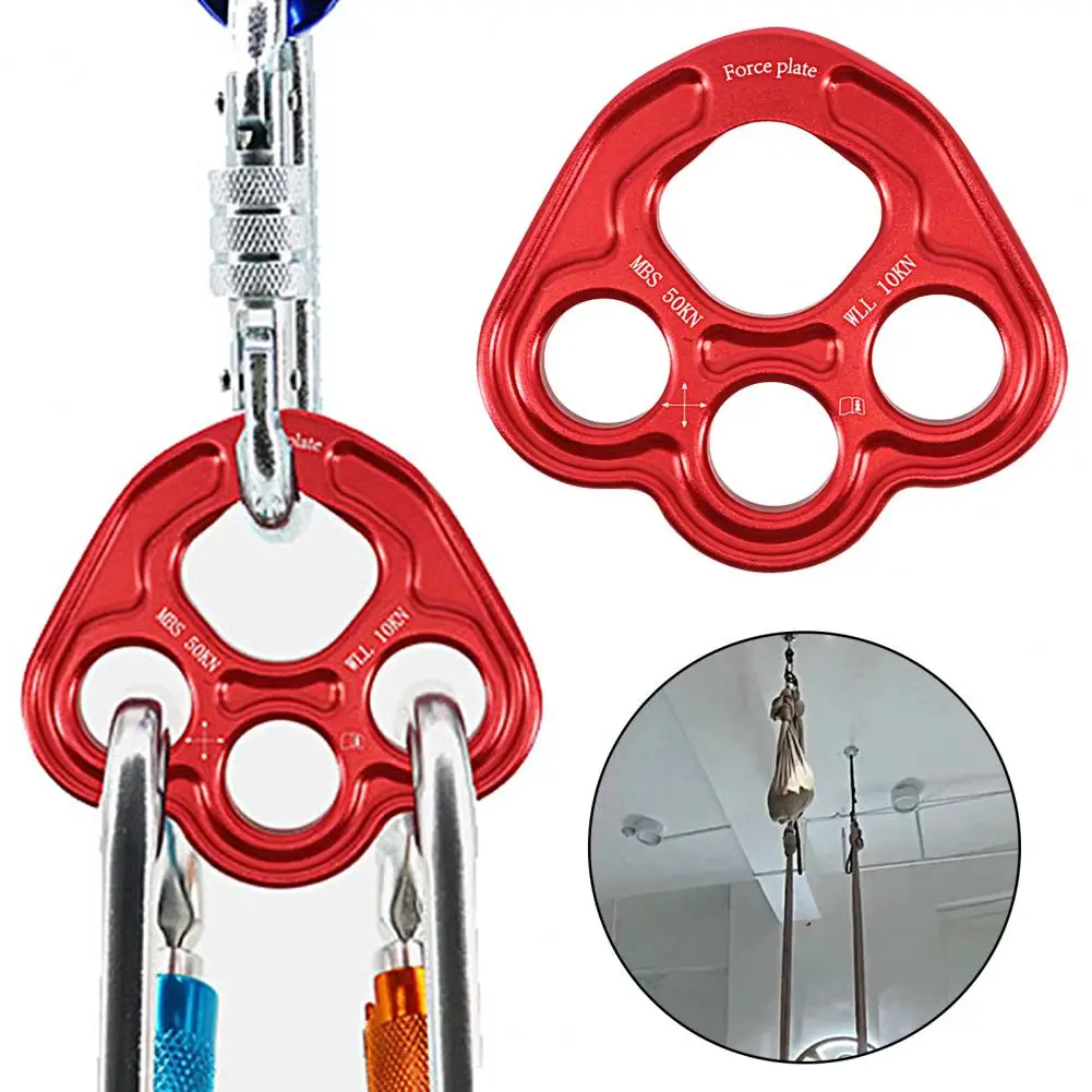

Lightweight Paw Descender Plate Durable Fine Workmanship Practical Climbing Equipment 4 Holes Rigging Plate