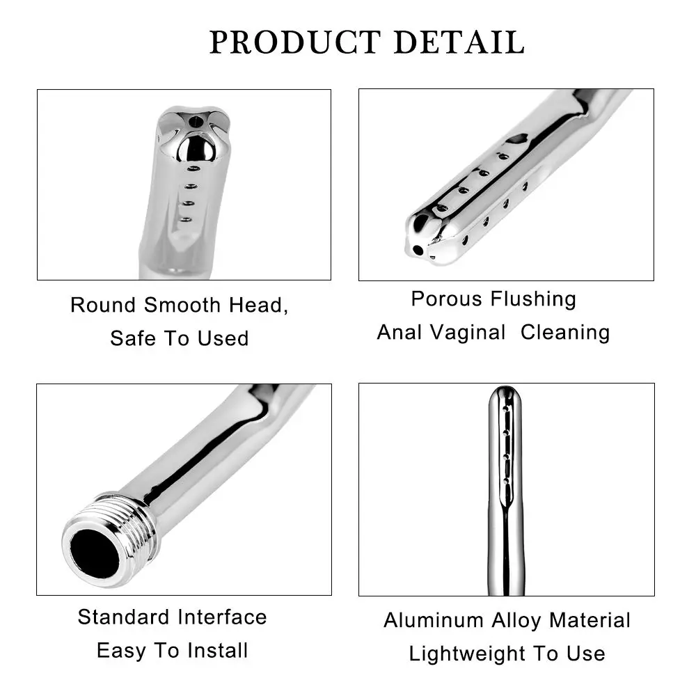 Side Opening Enema Bidet Anal Douche Shower Cleaning Enemator Metal Anal Cleaner Bathroom 3