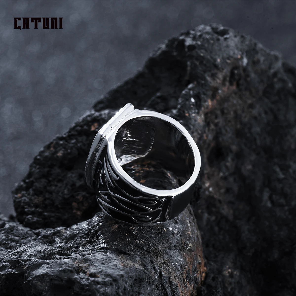 Catuni Black Rings for Men Jonathan Gilbert Family Ring Alaric