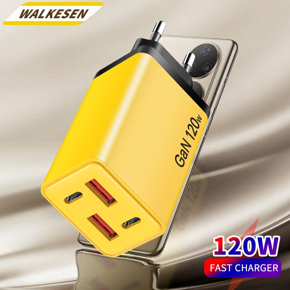 120W GaN USB Charger Type C Fast Charging Wall Adapter For iPhone 16 15 Samsung Xiaomi 15 14 Huawei Samsung Quick Charge Charger