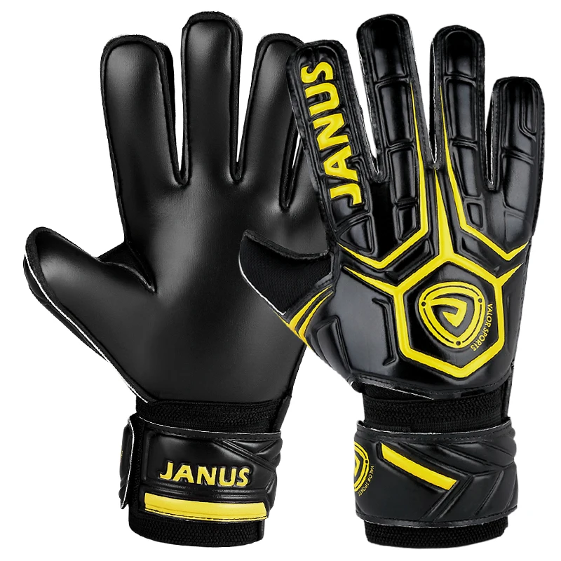 A pair of latex anti-slip and wear-resistant football goalie gloves 8/9/10 size football gloves
