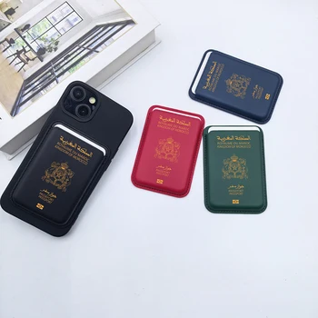 Custodia a Portafoglio Magnetica in Pelle PU di Lusso Stile Marocchino per iPhone 17 Pro, 14, 15 Pro Max, 16 con Supporto MagSafe e Porta Carte