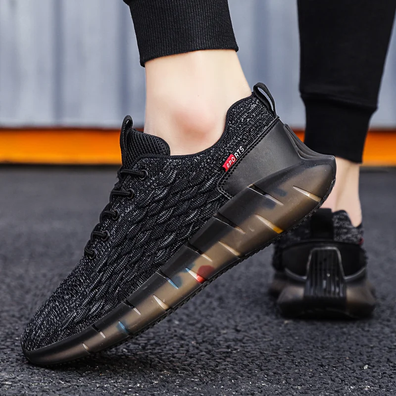 Scarpe da ginnastica sportive da corsa e da passeggio per uomo Scarpe da ginnastica con punta in acciaio Scarpe da ginnastica da esterno atletiche leggere con lacci_voghion.com