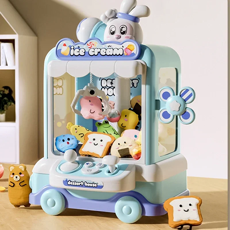 Rabbit Mini Claw Arcade Crane Machine Toys for Kids DIY Prizes Doll Electric Vending Machines Children Birthday Christmas Gifts 3