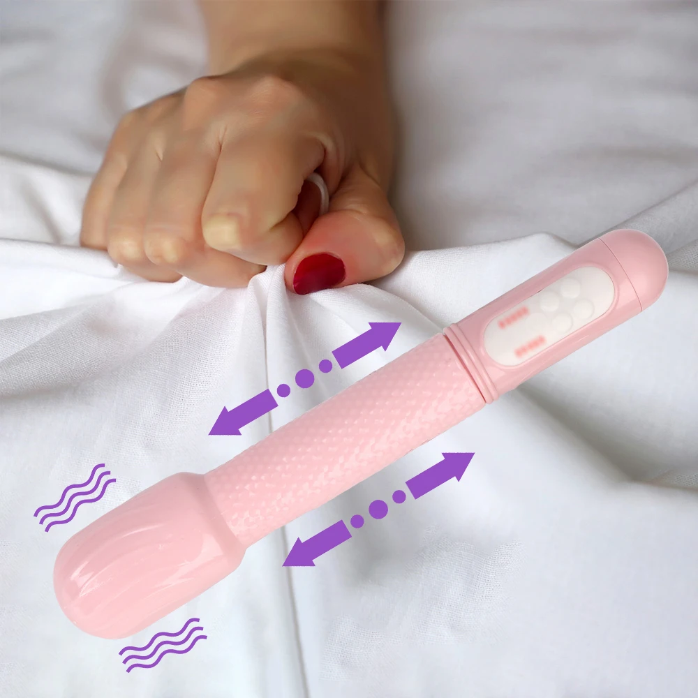 36+8 Modes Clitoris G-spot Stimulator Magic Wand Big Vibrator For Adult 18 Sex Toys For Women Automatic Stretching Swinging - Vibrators