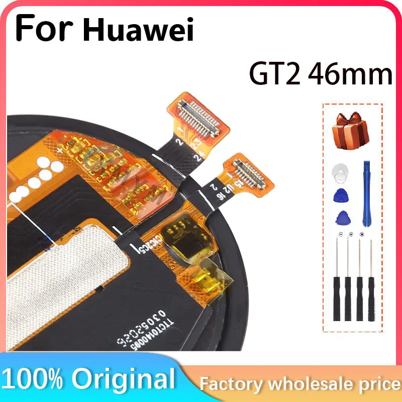 For HUAWEI Watch GT 2 LCD display + touch screen GT2 46mm LCD For HUAWEI Watch GT2 LTN-B19 LCD display AMOLED display 46mm